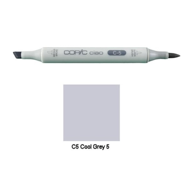 Marquee - COPIC - Ciao - C5 Cool Grey 5 - Penselspets - Oföränderlig - Opaque C5 Cool Grey 5