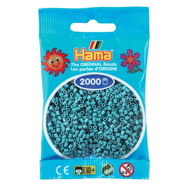 2 000 mini pärlor (små pärlor Ø2,5 mm) blågrå