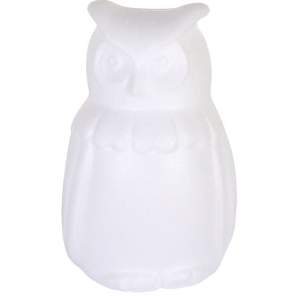 Uggla i polystyren 15 cm Vit