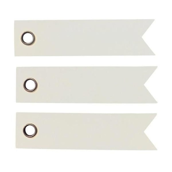 Öglaetiketter - Kraft - 20 stycken - Vit - 50x12mm - Kreativa aktiviteter Vit