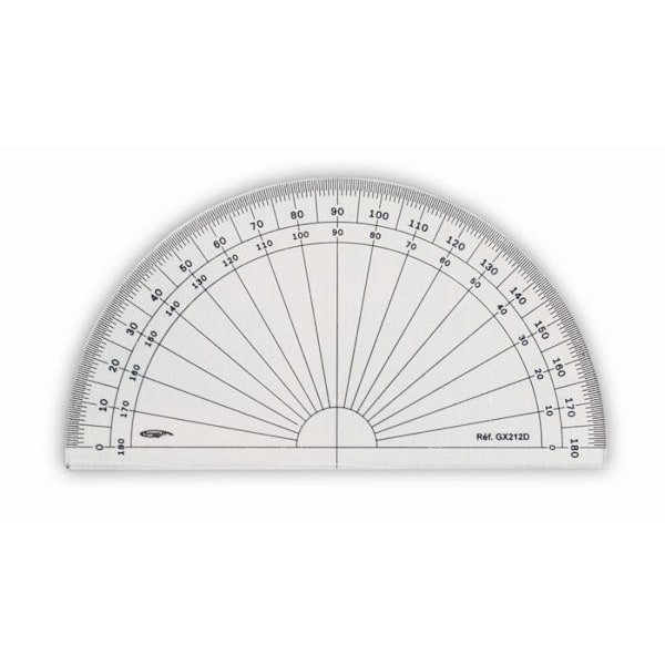 Rapporteur 1/2 cirkel grader Ø 13 cm