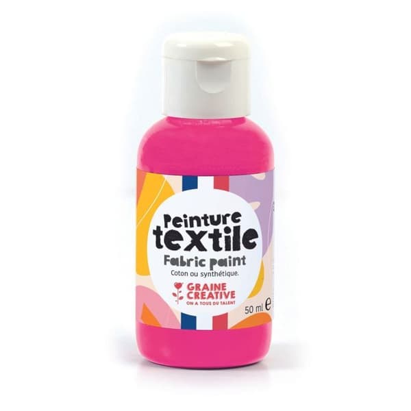 Textilfärg 50 ml - neonrosa Ros