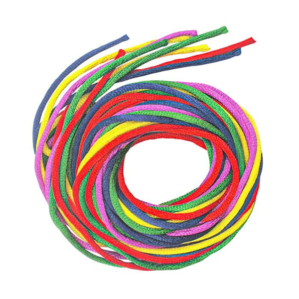 Kordelettes satin i livliga färger 2 mm x 2 m 5 färger Färgglatt sortiment