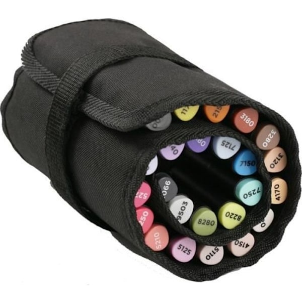 Trousse - GRAPH'IT - Roll & Go - 24 markörer - Opaque - Vattenfast