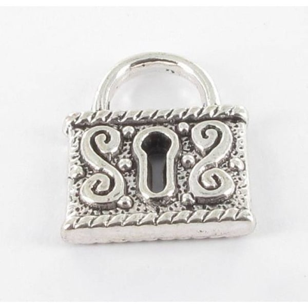 Metalcharm Hänglås Silver Silver