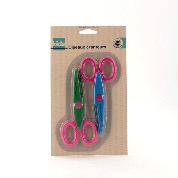 Zigzagssaxar - Ej specificerat - 13 cm - 2 par - Vågor