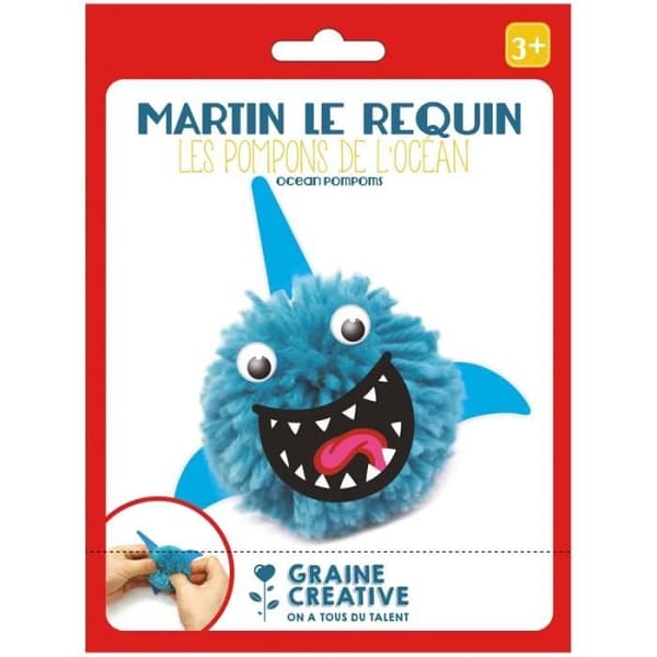 Pompom Kit - Shark - från 3 år