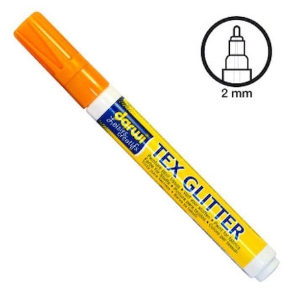 Darwi - Glitterorange textilfärg Orange glitter