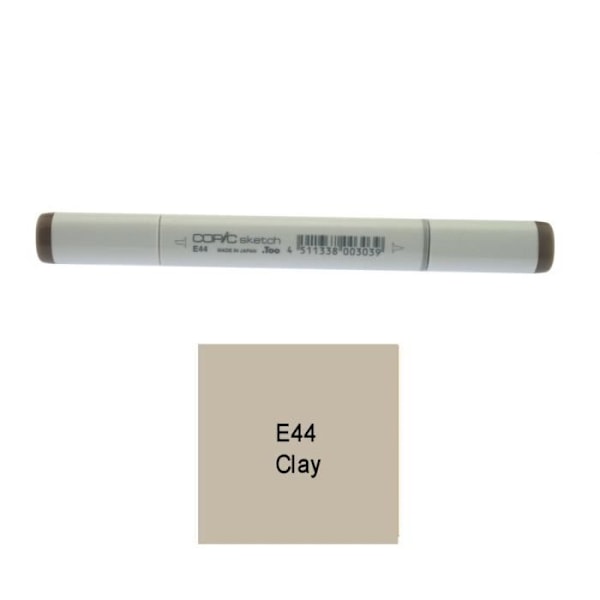 Markör - COPIC - Sketch - Dubbel spets - Beige E44 Clay - Ouppnåelig - Professionell Beige E44 Lera