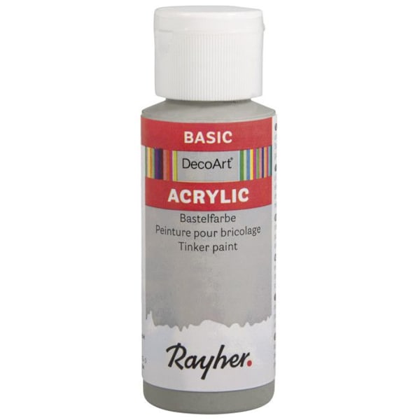 Akrylfärg, flaska 59 ml, ljusgrå Ljusgrått