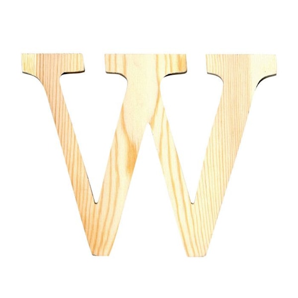 BOKSTAV W - 11,5 CM - TRÄ