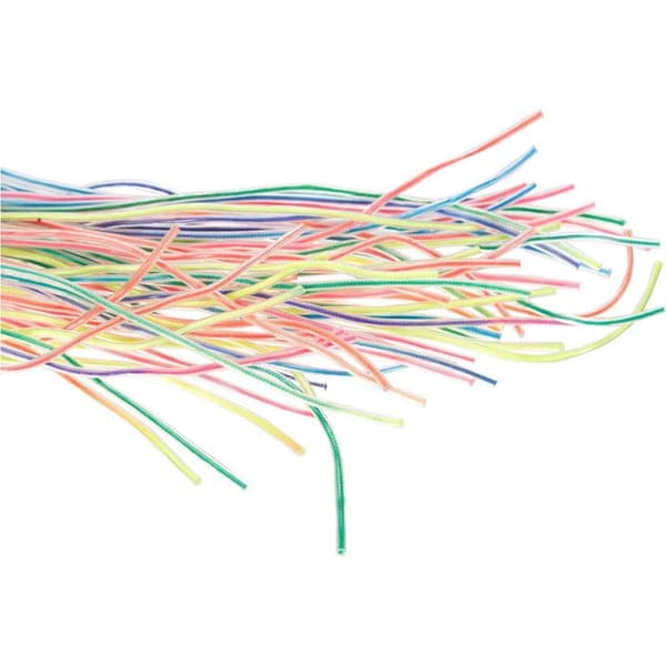 30 FLUOSKULOR FÖR SCOUBIDOUS - 80 CM neon