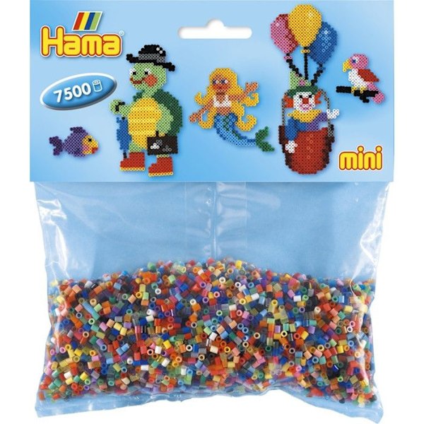 7 500 miniperlar (små pärlor Ø2,5 mm) 48 färger Blandning av 48 färger
