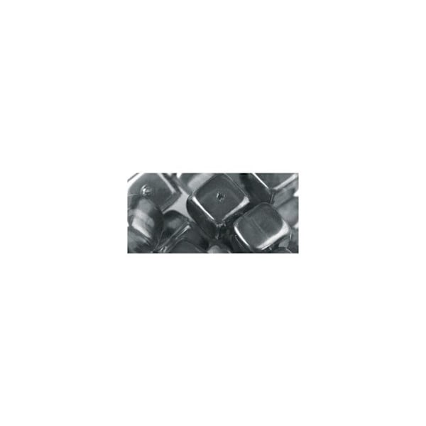 Glasperlor Kub Anthracit 8x9 mm 18 stycken