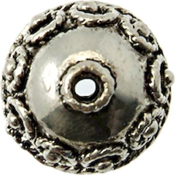 Pärla metall rund Ø 16 mm Silverfärgad Silver