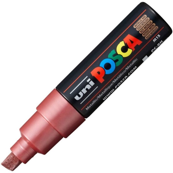 POSCA Marker Stor Mejselspets Röd Metall - Vattenbaserad färg Metallrött