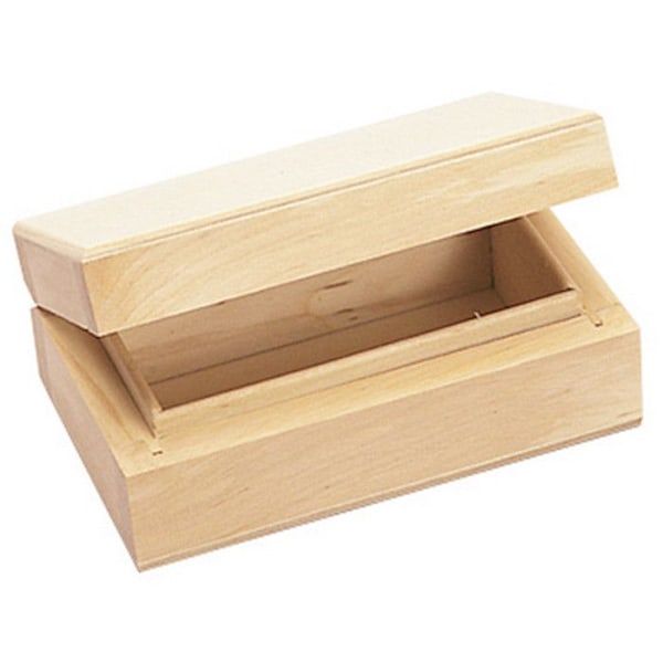 Rektangulär trälåda 10 x 6 H 3,8 cm {Färg}