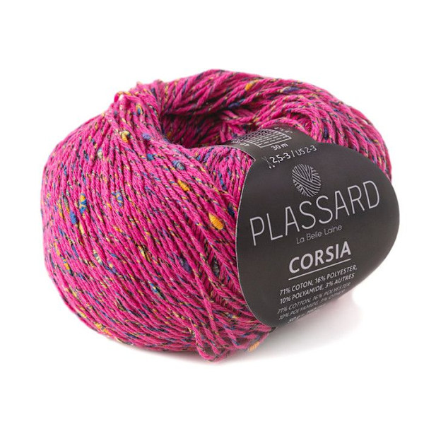 Tweedy sommarvirkad och stickad garn: Corsia Medium Rose 31 Ros Moyen 31