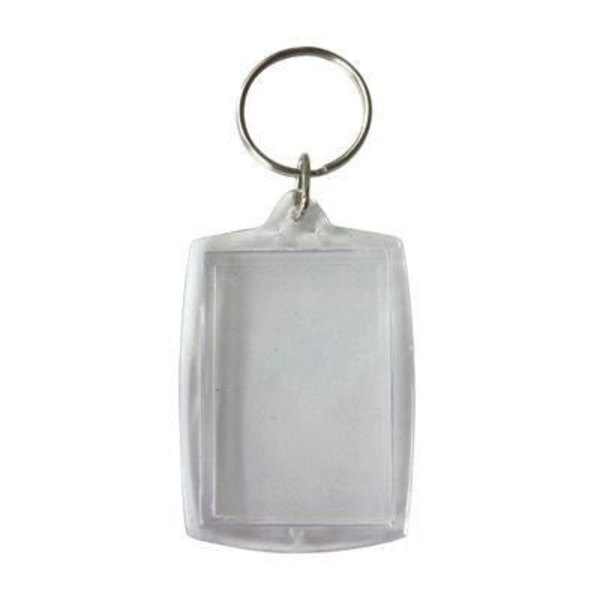 Nyckelring - Ej specificerad - Rektanglar - Transparent - Förpackning med 6 - Anpassningsbar Transparent