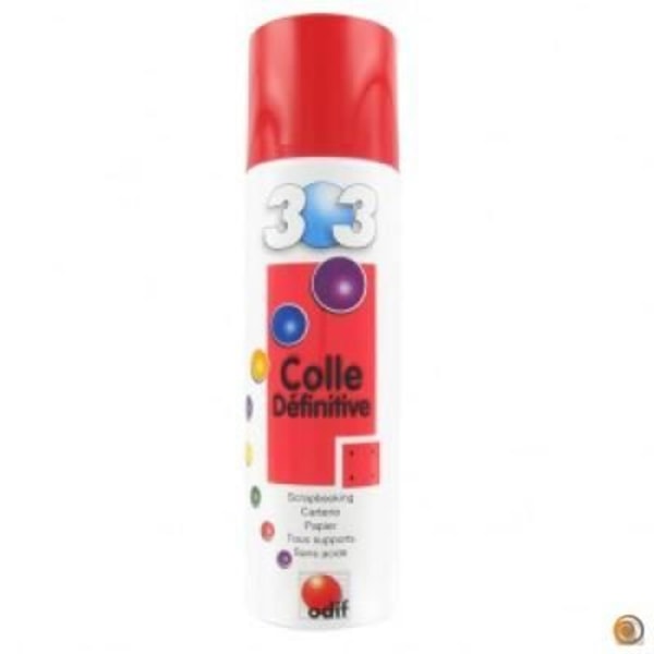 Spraylim - ODIF - Definitiv 303 - 250 ML - Ideal för lappteknik och kreativa hobbyer - Färgar inte av Colle Définitive 303 i spray