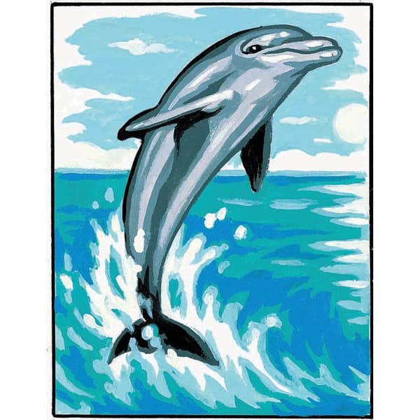 Kit vit canvas vit delfin 20x25cm Vit