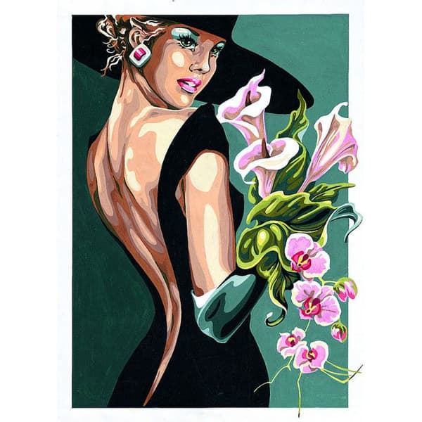 Canevas antik Min kära dam 45x60cm
