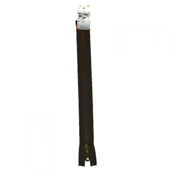Separbar metalldragkedja (Z19) - 50 cm 990 Valnötskal