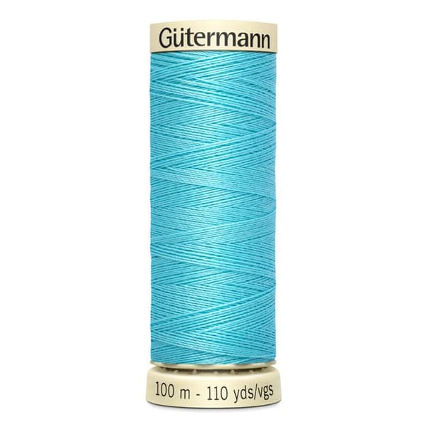 Lot om 5 spolar 100m Tråd 100% polyester Gutermann Ref 788988 - Att 28 - aqua aqua