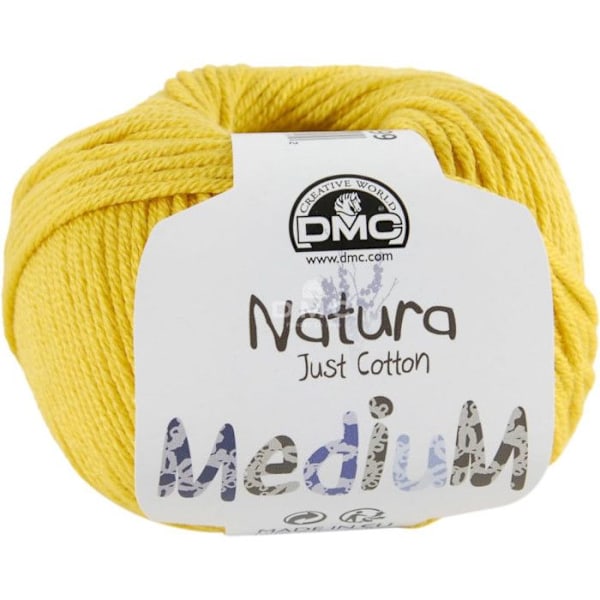 Fil DMC Natura Medium - Gyllene Knapp - Nystan på 50g Gul Smörblomma