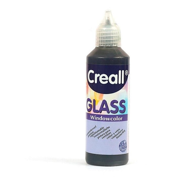 Flytbar fönsterfärg Creall Glass 80 ml - svart Svart
