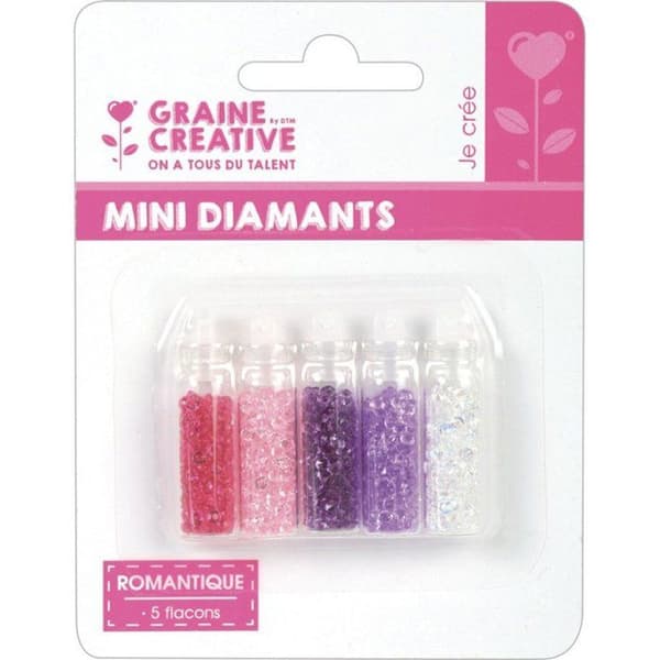 Graine Créative - Mikrokulor Mini diamanter romantiska 5 flaskor
