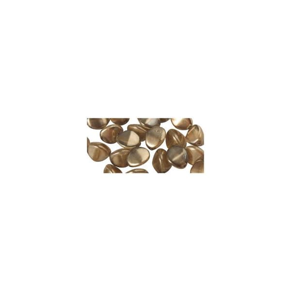 Glaspärlor - Triangulära, brun taupe, 7 mm, låda 32 stycken brun taupe