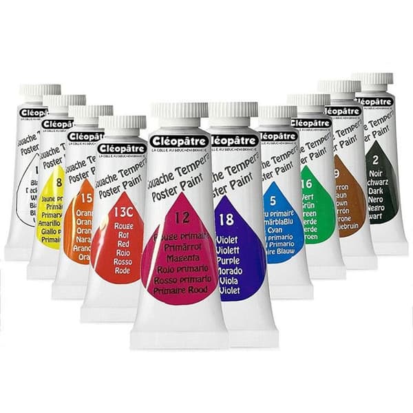 Cléopâtre - Gouache 10 ml 10 rör