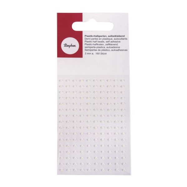 Klistret regndrop Ø3mm Vit 120 st. Vit