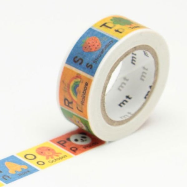 Masking Tape MT Kids multicolor alfabet N - Z Flerfärgad