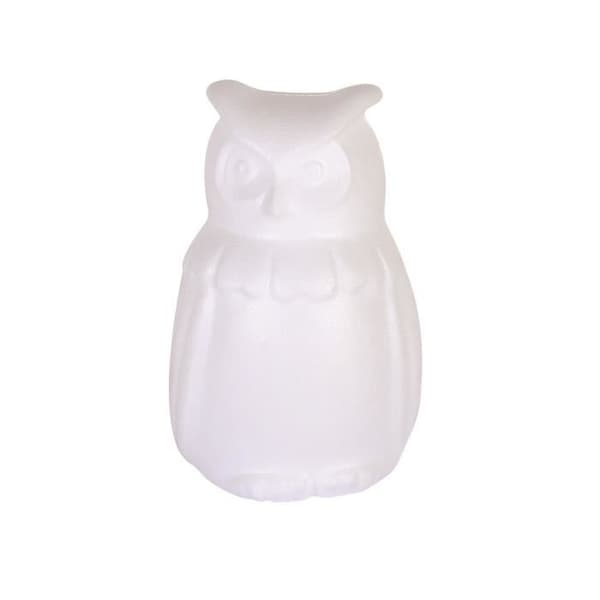Uggla i polystyren 15 cm Vit