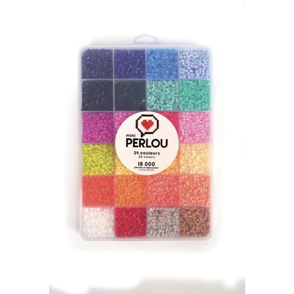 Valisette Perles att stryka Mini Perlou 24 Färger Sortiment
