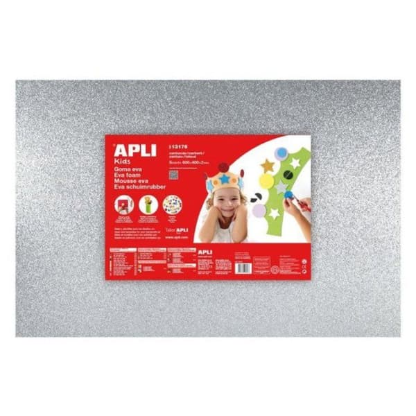 Apli Agipa - Mousse EVA thermoformbar 40x60 cm Silver glittrig