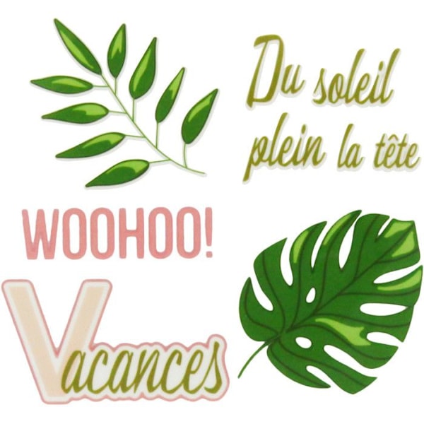 MégaCréa DIY - Textilöverföring Sommar 5 delar
