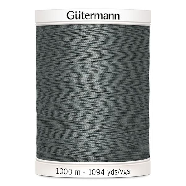 Set med 5 rullar polyestertråd 1000m Gutermann ref 701939 - Att 701 - grå svan grå svala