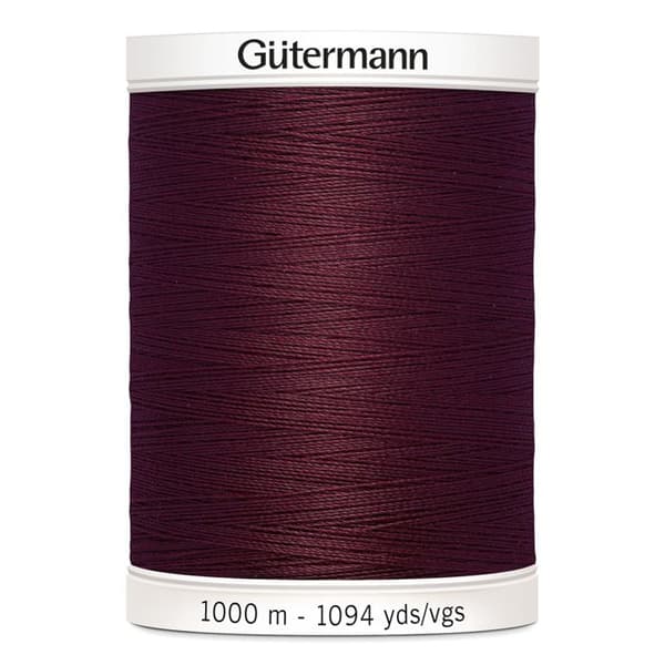 Pack med 5 spolar Polyestertråd 1000m Gutermann ref 701939 - Att 369 - mulberry murier