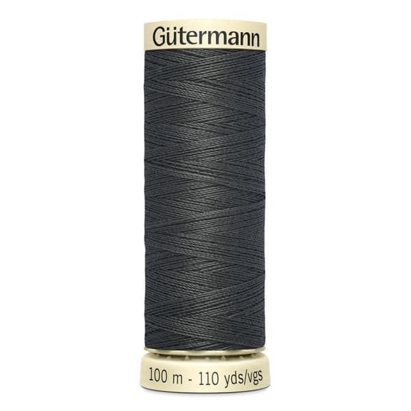 Sats med 5 spolar 100m Tråd 100% polyester Gutermann Ref 788988 - Att 36 - mörk grå metall mörk grå