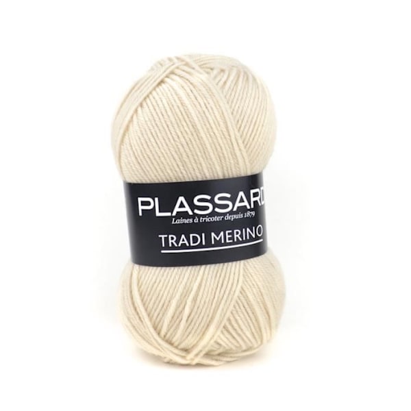 Ull Tradi-Merino Tröja Plassard 03 Beige