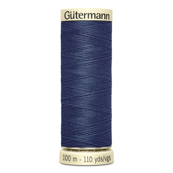 Lot om 5 spolar 100m Tråd 100% polyester Gutermann Ref 788988 - Att 593 - blågrå blågrå