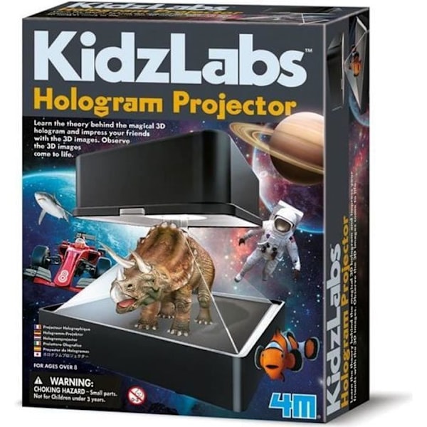 Hologramprojektor - 4M - 3D-modell - Fungerar med smartphone - Innehåller 8 modeller - Ålder 8+