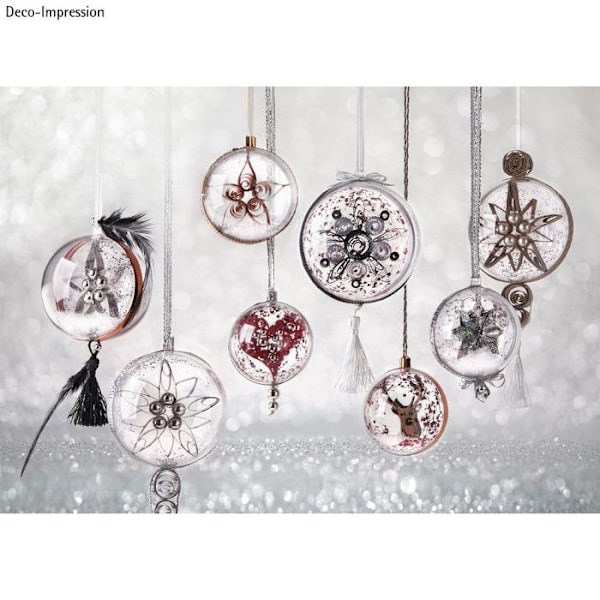 Plastkristallkula i 2 delar 6 cm