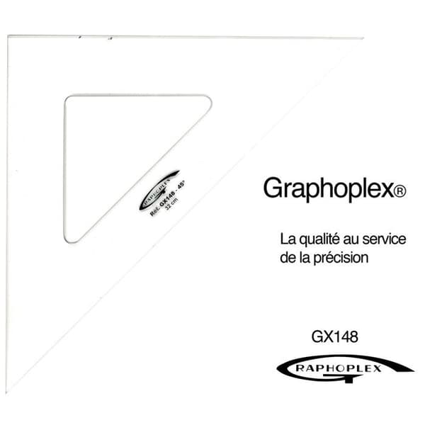 Graphoplex - Vinkel 45° 3 raka sidor 32 cm