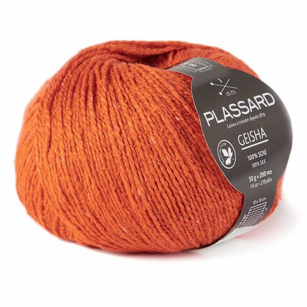 Sommartråd sticka och virka Geisha Orange Col. 51 100% siden Orange