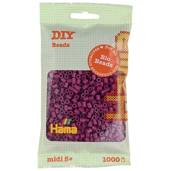 Hama - 1 000 standard MIDI pärlor (Ø5 mm) BIO plommon plommon