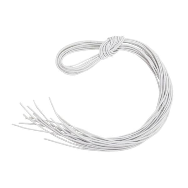 MégaCréa DIY - Vit elastisk tråd för mask Ø 1mm 60 cm 10 stycken Vit